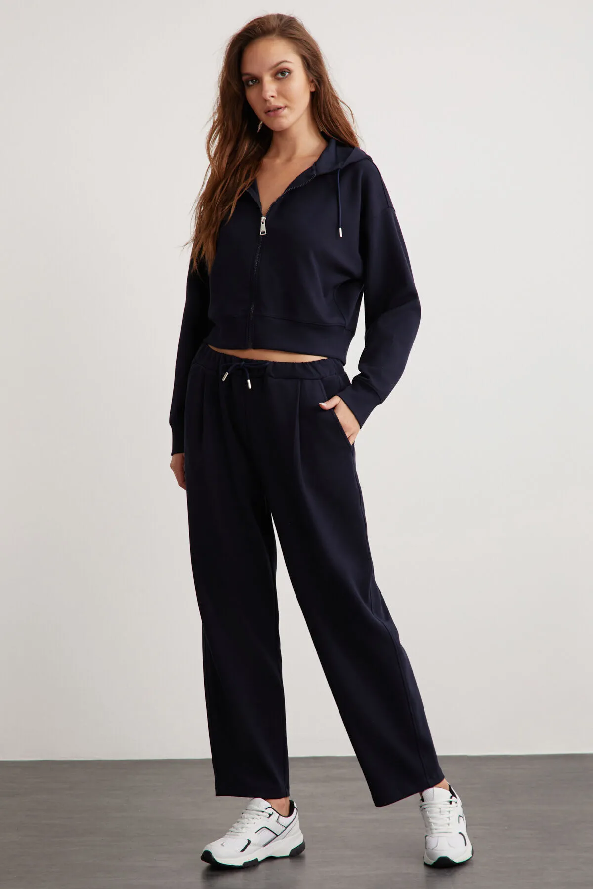 GRIMELANGE  Gıada Marineblaue Damen-Jogginghose mit elastischem Bund und Seitentaschen