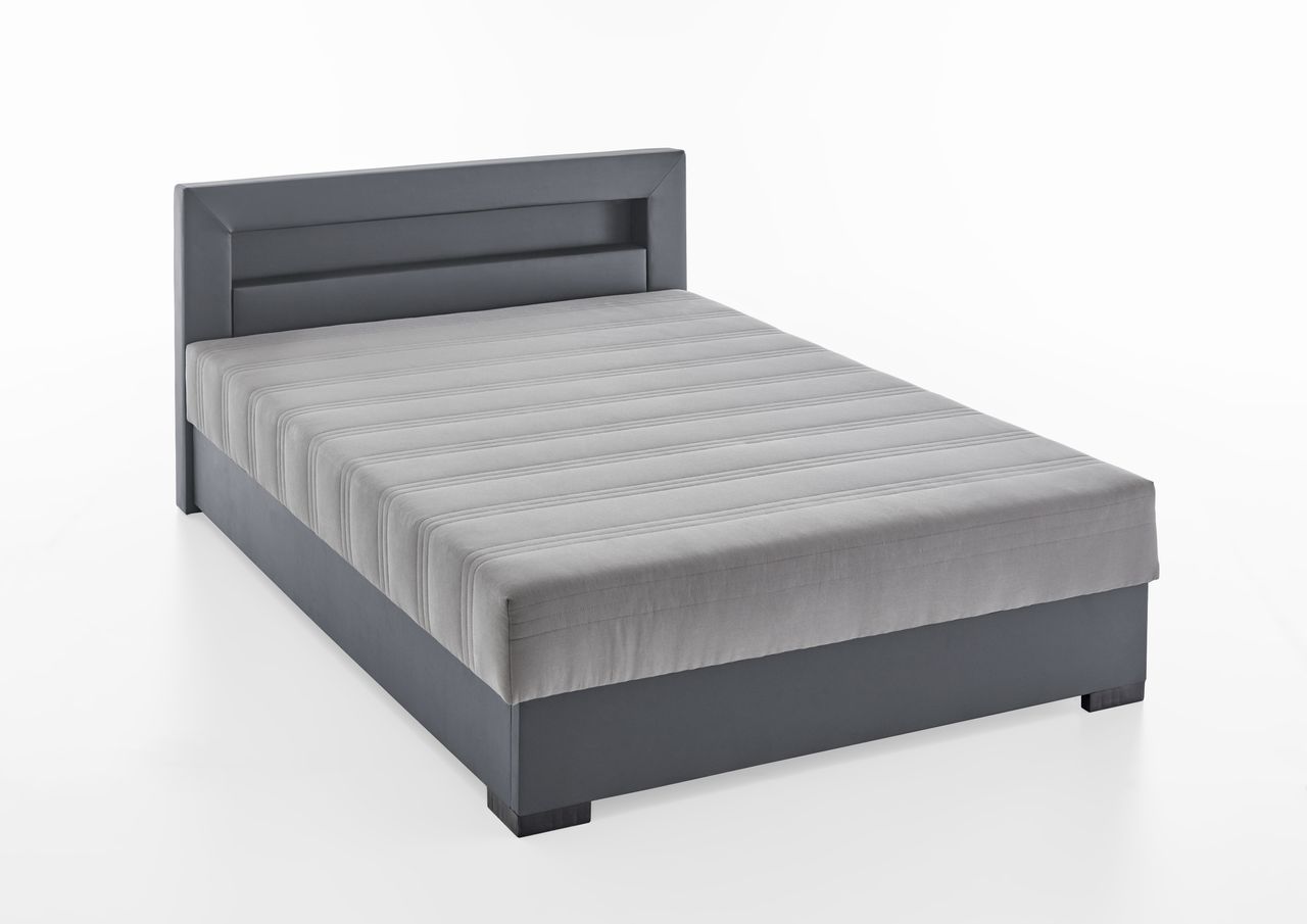 Relita Boxbett MINA mit LED grau 140x200