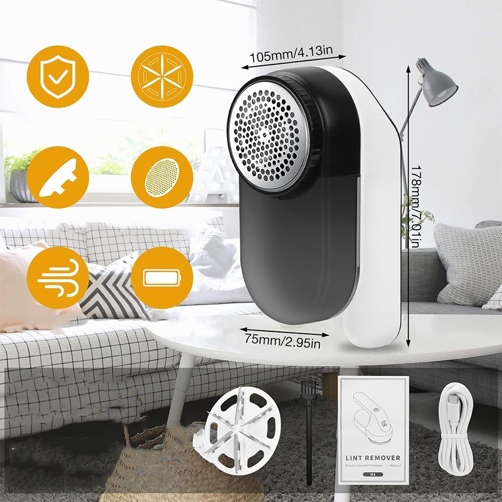 Gontence Fusselrasierer Fusselrasierer Elektrisch,Fusselentferner mit LED-Anzeigen,Einstellbar
