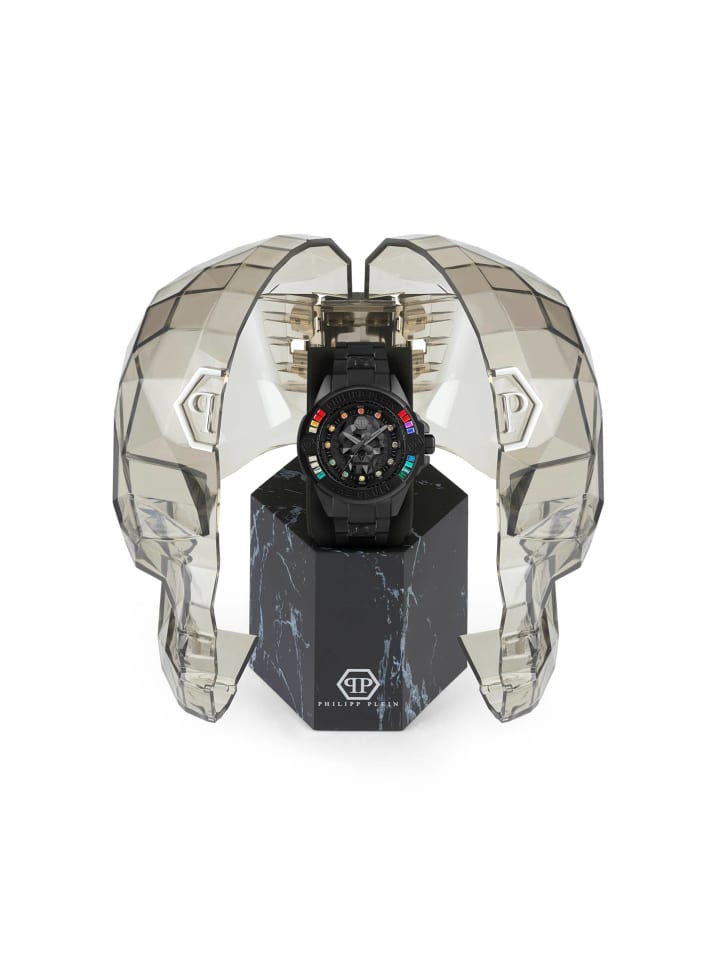 Philipp Plein Philipp Plein Unisex Uhr The $kull Genderless Rainbow in schwarz günstig kaufen onesize