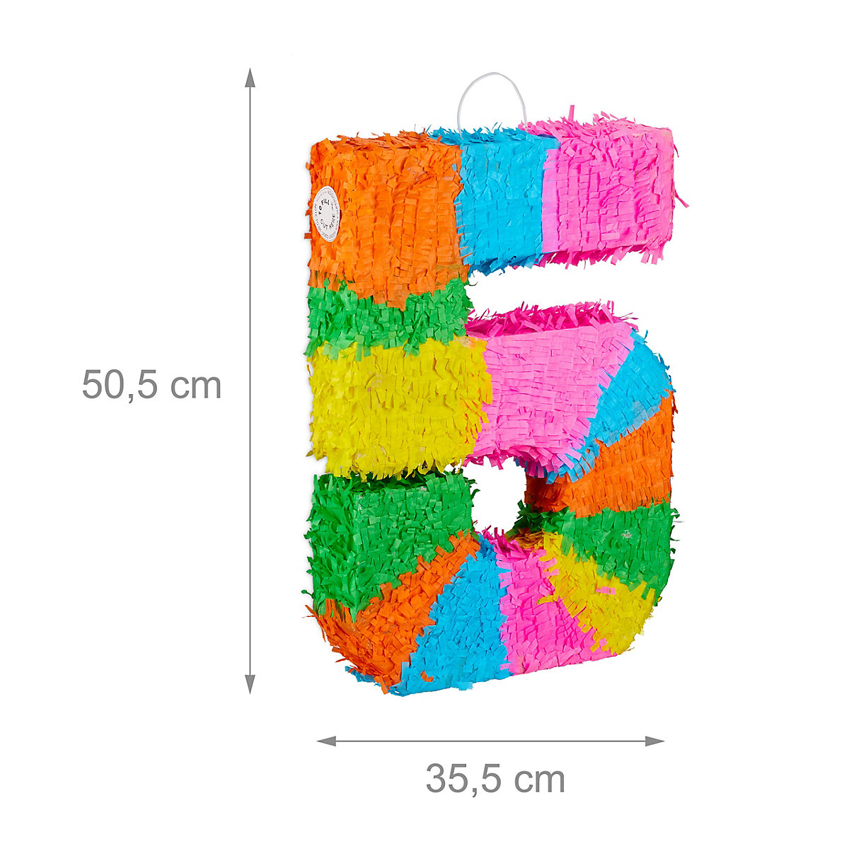 3-teiliges Pinata Set Zahl 5
