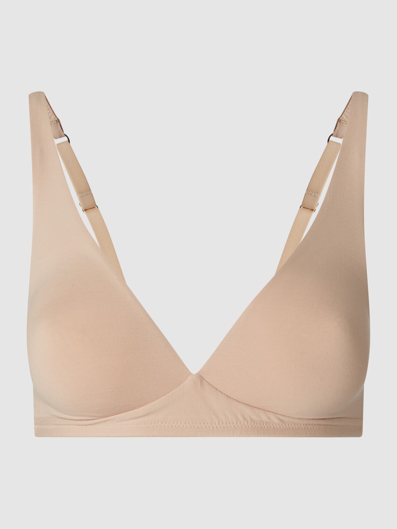 Bralette mit Stretch-Anteil Modell 'Cotton Sensation' in beige