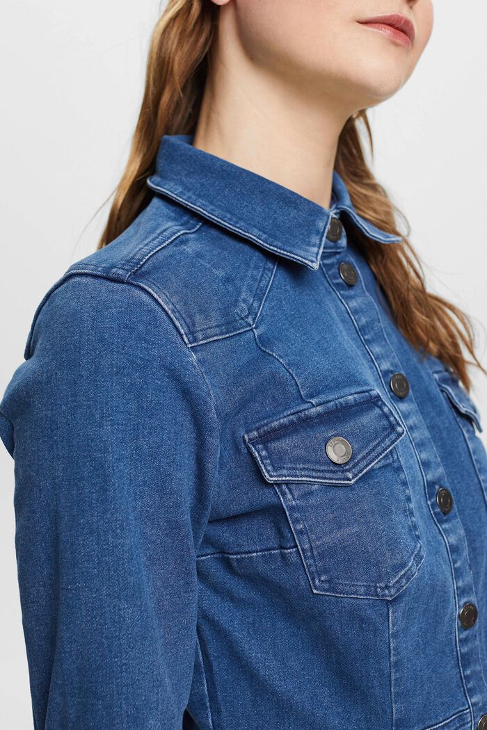 Jeans-Minikleid im Hemdstil