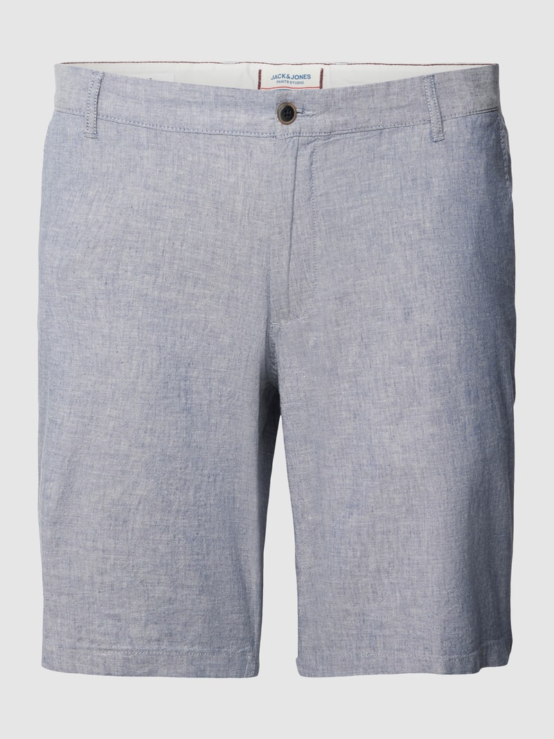 PLUS SIZE RegularFit Shorts mit Leinen Modell 'DAVE' in blau