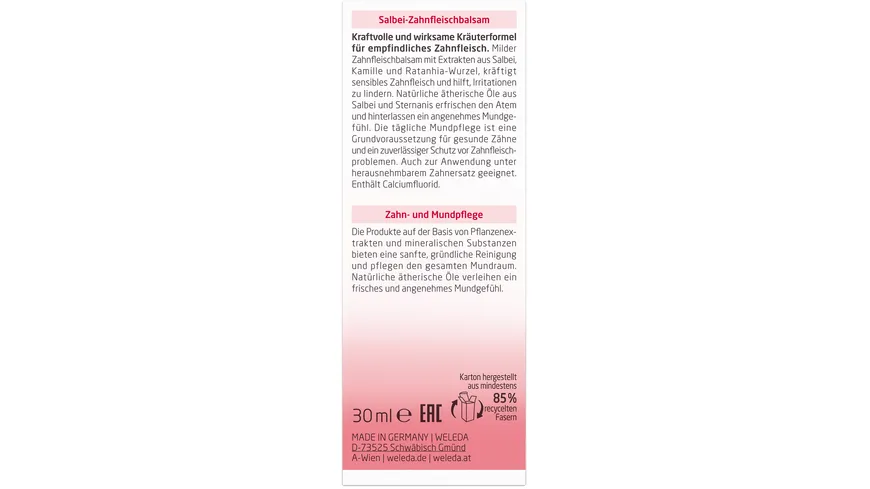 WELEDA Salbei Zahnfleischbalsam 30 ml