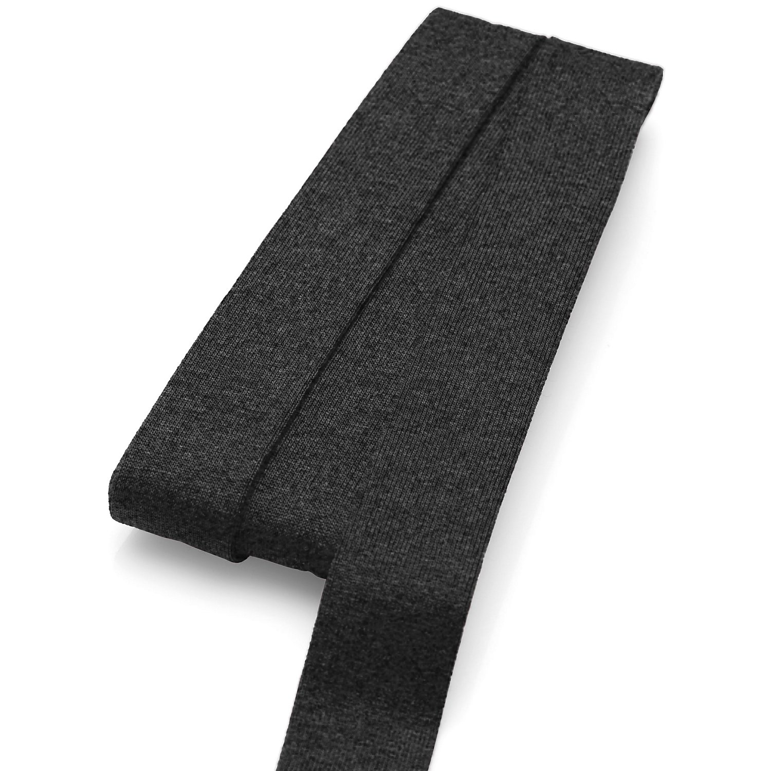 buttinette Jersey-Einfassband, dunkelgrau-meliert, Breite: 2 cm, Länge: 3 m