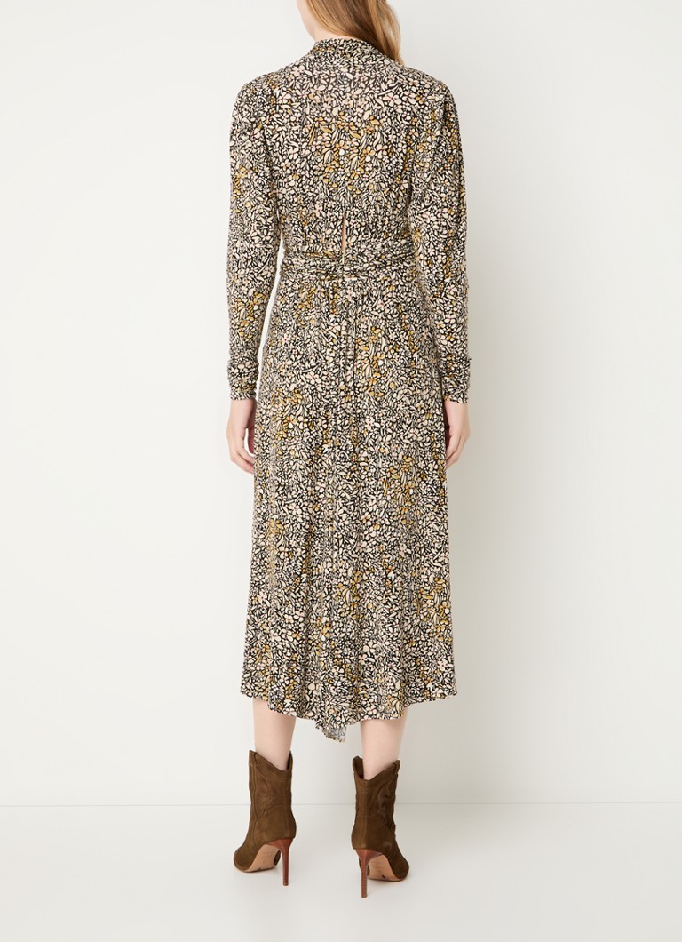 Abito midi Seven di ba&sh con stampa floreale e scollo a V