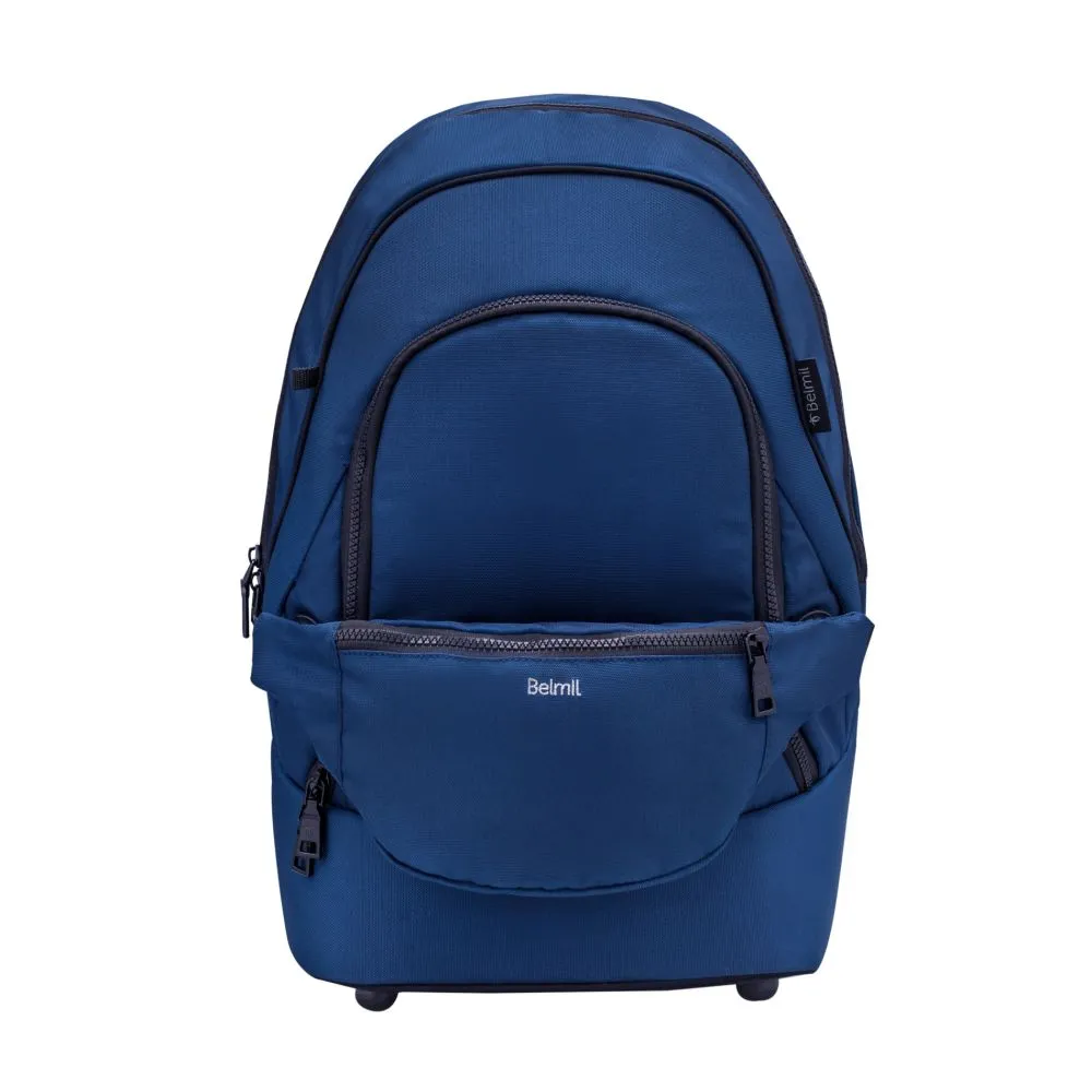 Belmil Premium Backpack & Fanny Pack Navy Blue Ruck﻿sack 2-tlg