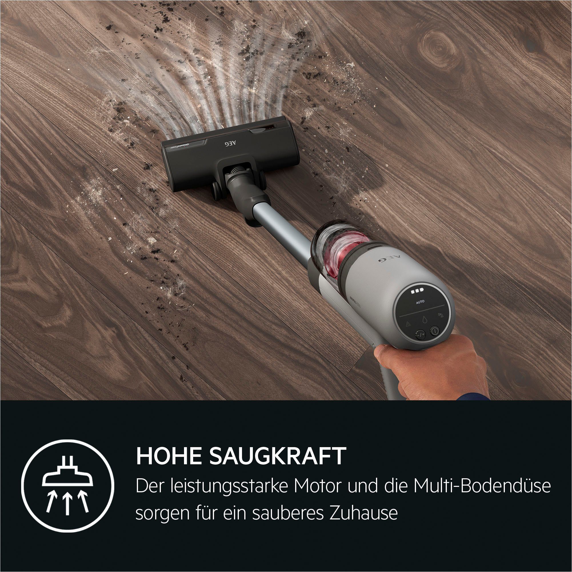 AEG Akku-Handstaubsauger ANIMAL 7000 (AP71AB14UG), beutellos, extrem leicht 2,2 kg, 60 % Recyclingmaterial, bis zu 50 Min. Laufzeit