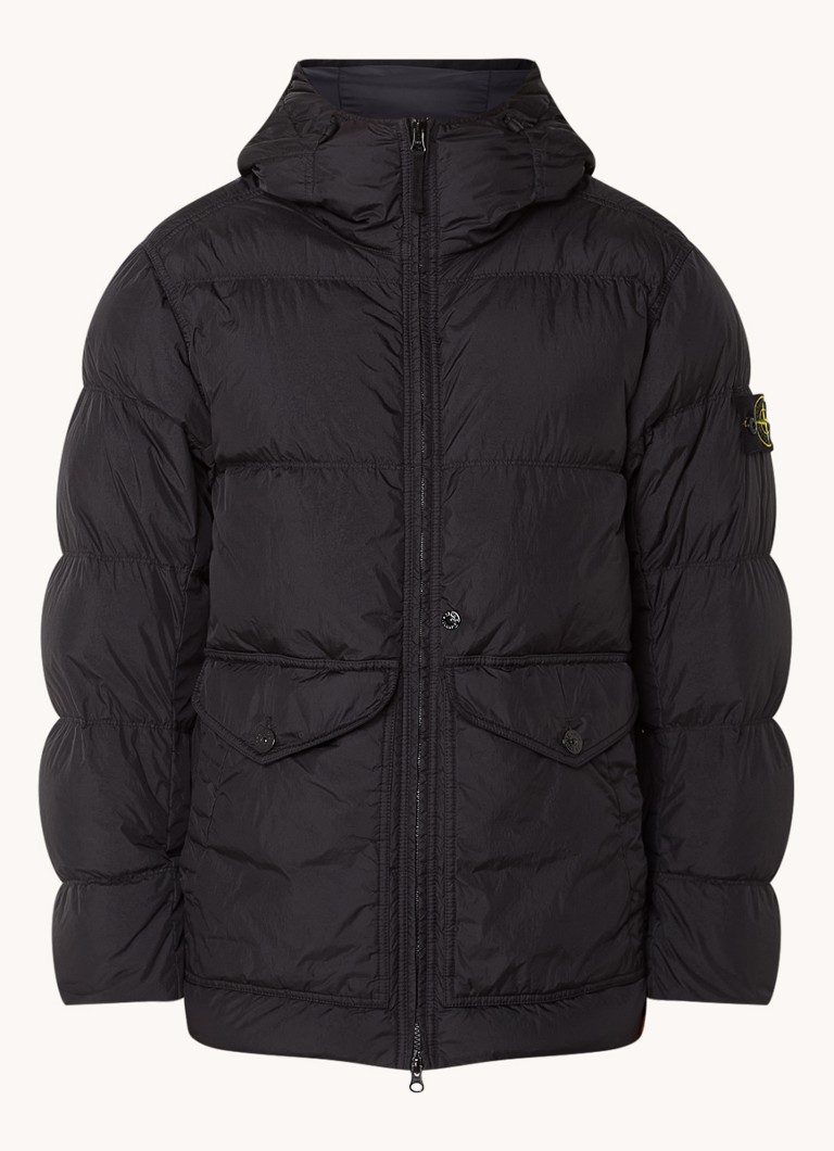 Μπουφάν Stone Island 40723 από πούπουλο με γέμιση από φτερά και τσέπες με καπάκι