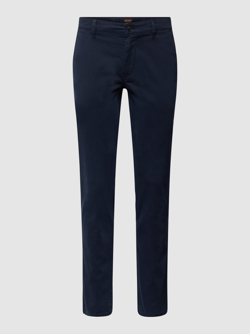 Slim Fit Chino mit Stretch-Anteil in marineblau
