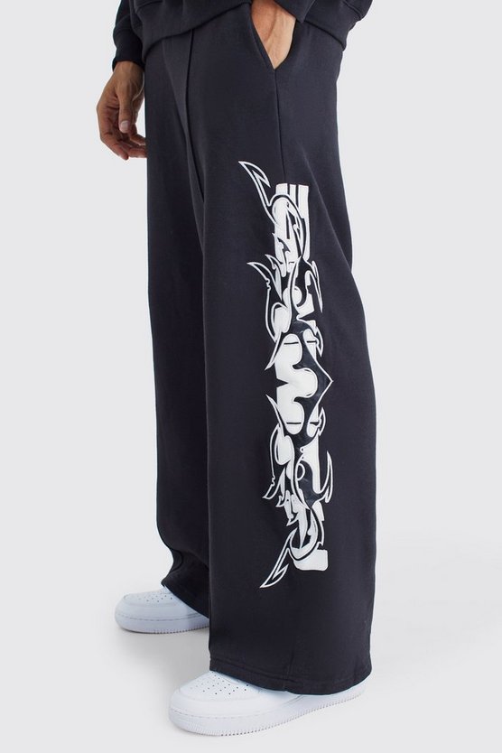 Oversize Trainingsanzug mit PU-Applikation