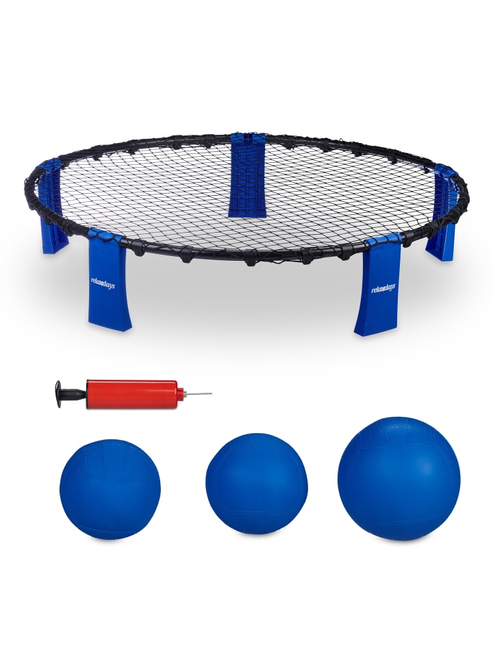 relaxdays Roundnet Set in Schwarz/ Blau günstig kaufen onesize