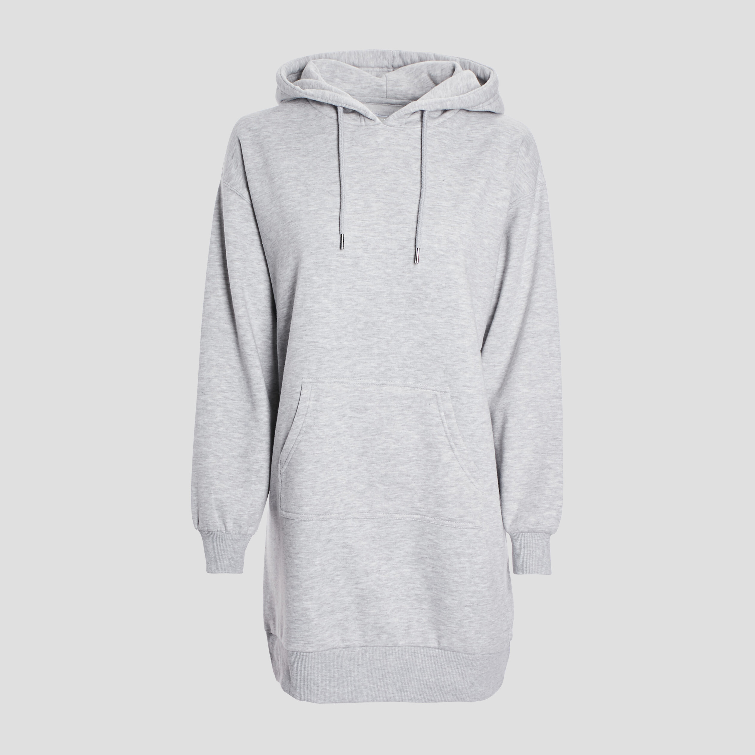 Robe sweat à capuche gris clair femme | La Halle