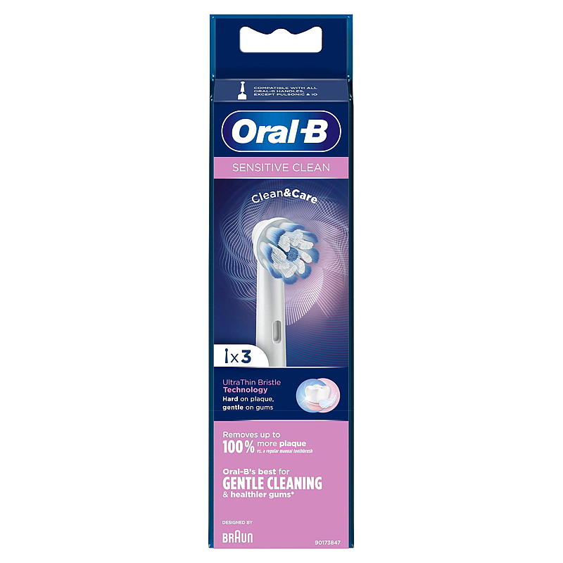 Oral-B Oral-B børstehoder 3-pk, Sensitive clean & care