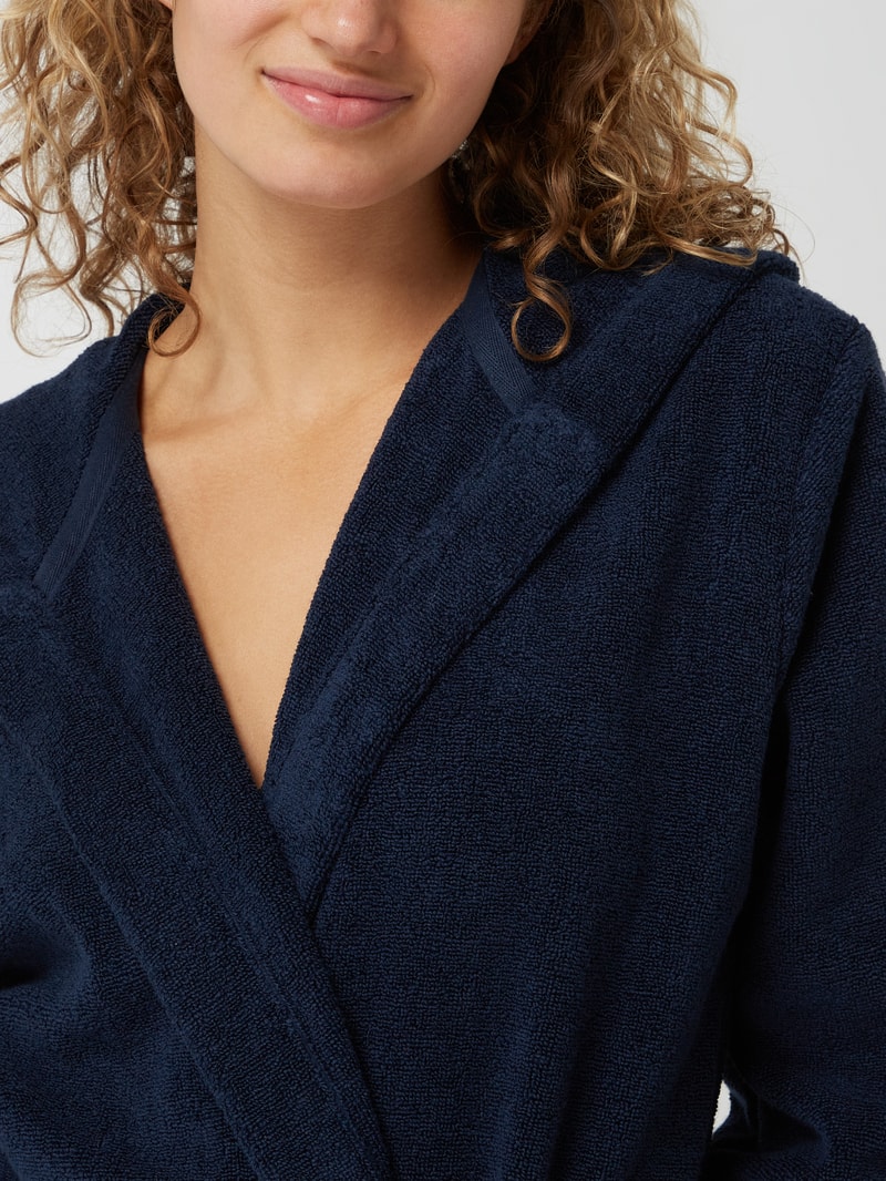 Bademantel aus Frottee in marineblau