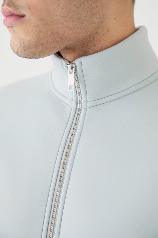 Scuba Overshirt mit Trichterkragen
