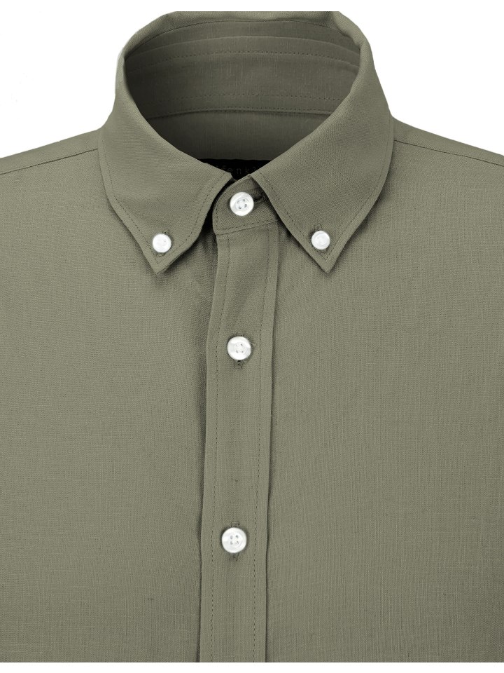 Steffen Klein Leinenhemd Tailored Fit in khaki günstig kaufen