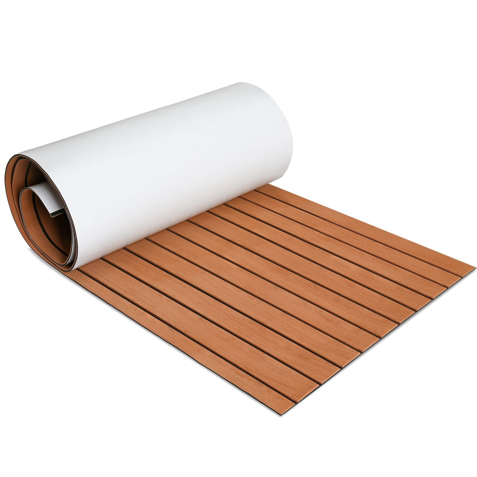 TolleTour Bodenmatte Bodenbelag Matte Marine Teak EVA Schaum Deck Teppich Yacht 240x60/90cm