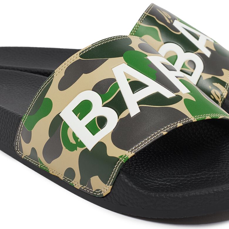 A Bathing Ape ABC Camo Slide Sandals M1 green