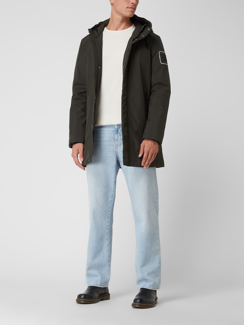 Parka mit Kapuze in olivgrün