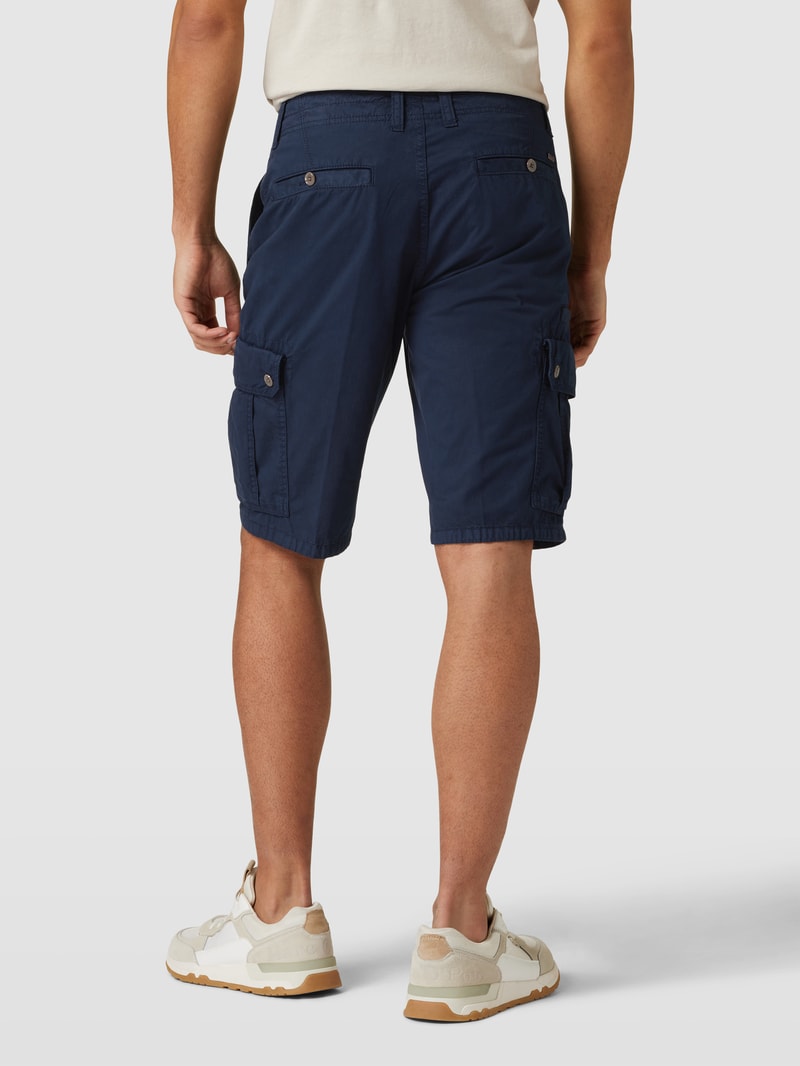 Bermudas aus Baumwolle mit Eingrifftaschen in marineblau