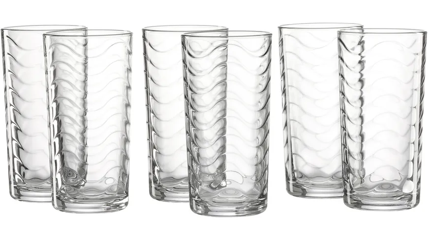 Ritzenhoff & Breker Wave Longdrink 6er Set transparent