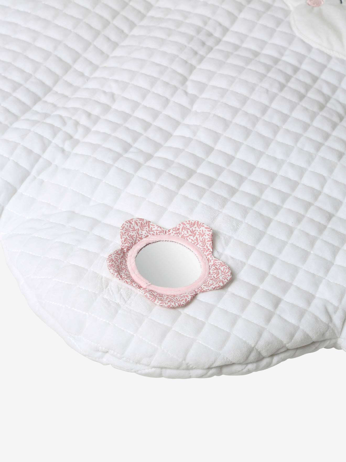 Vertbaudet Baby Activity-Decke in Wolkenform ROSA WELT - weiß