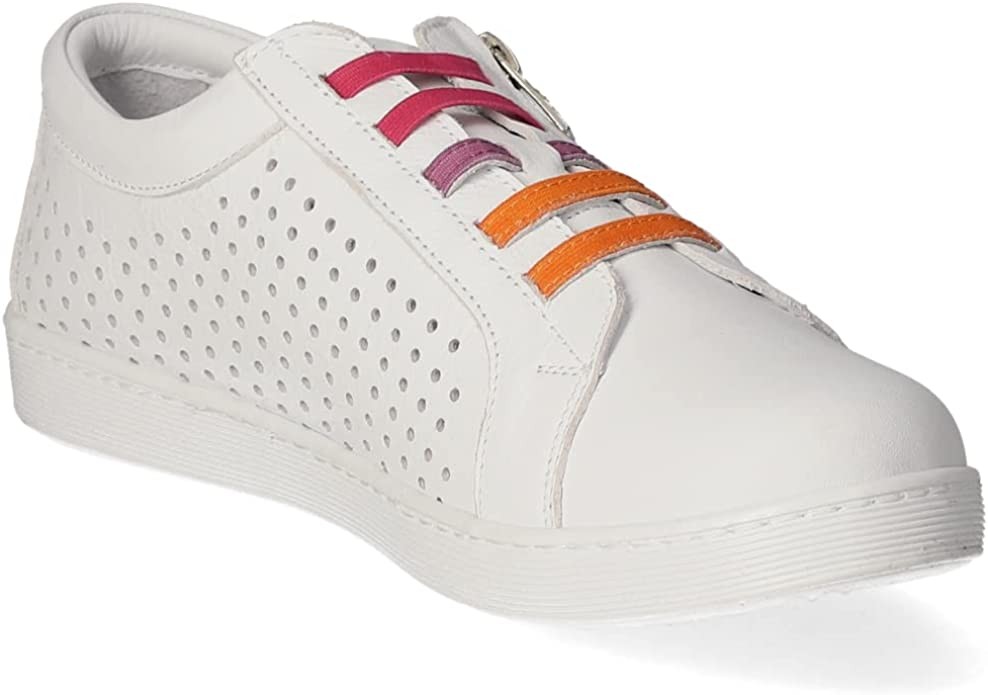 ESGANO Sportliche Slipper weiss
