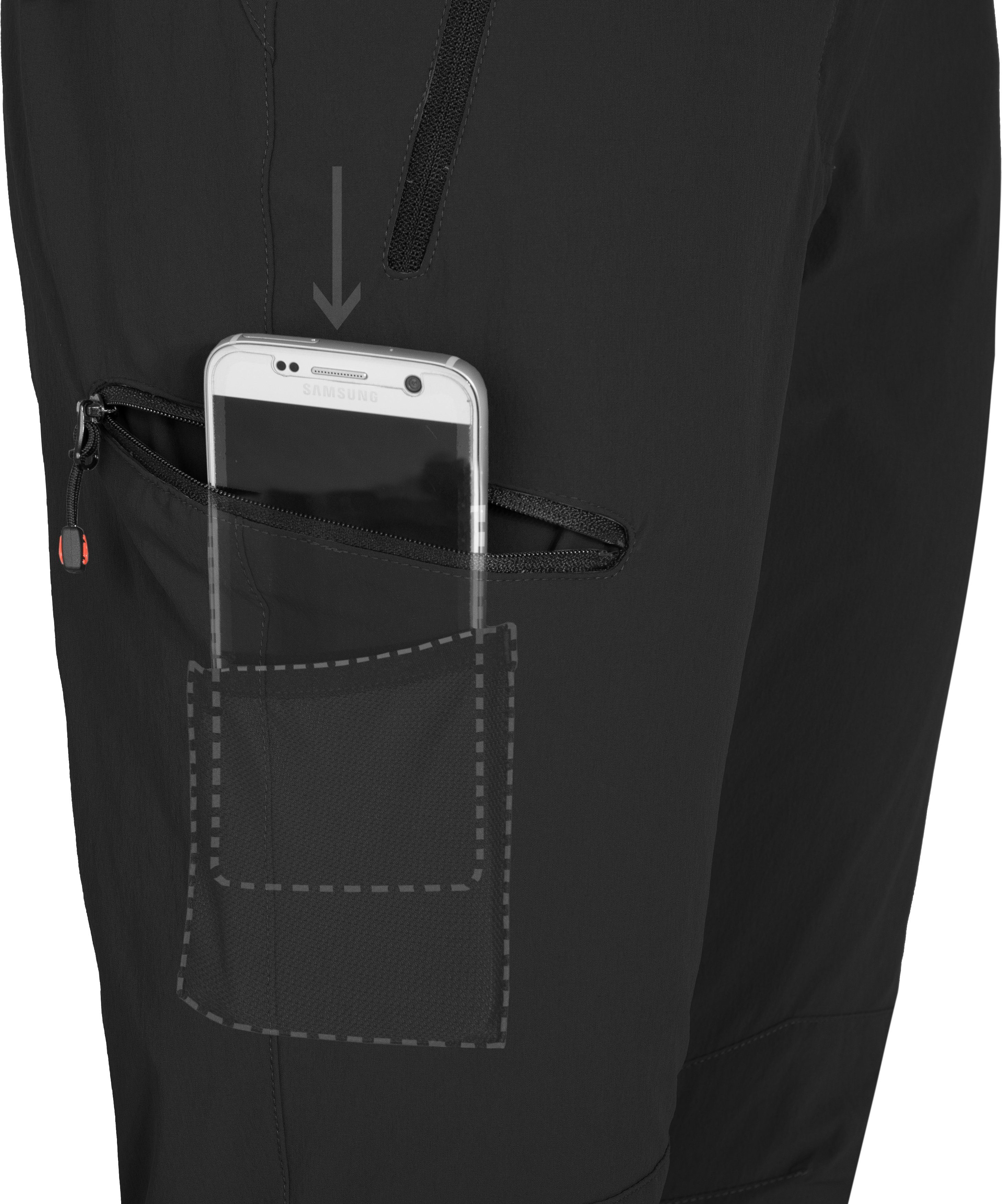 Bergson Outdoorhose RITAMÄKI COMFORT Damen Winter-Wanderhose, warm gefüttert, elastisch, Kurzgrößen, schwarz