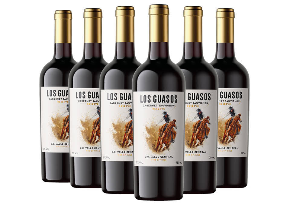 Valle Central Reserve DO Cabernet Sauvignon 2021 Los Guasos 6 bouteilles de 0,75 ℓ
