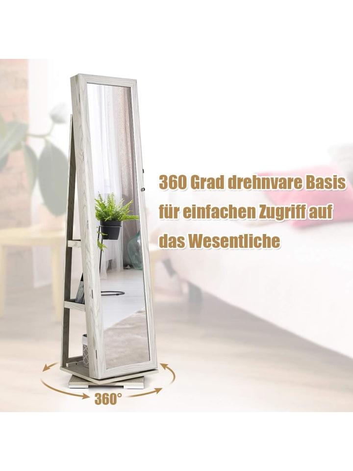 COSTWAY Schmuckaufbewahrung in Weiß günstig kaufen onesize