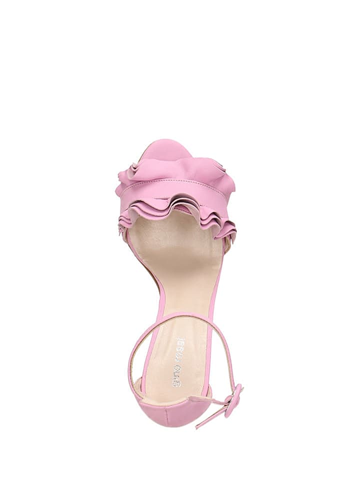 Gino Rossi Leder-Sandaletten in Rosa günstig kaufen 36