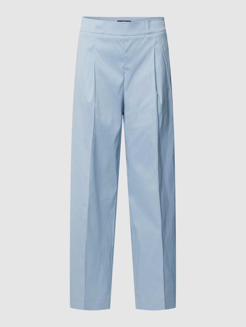 Hose mit Bundfalten in bleu