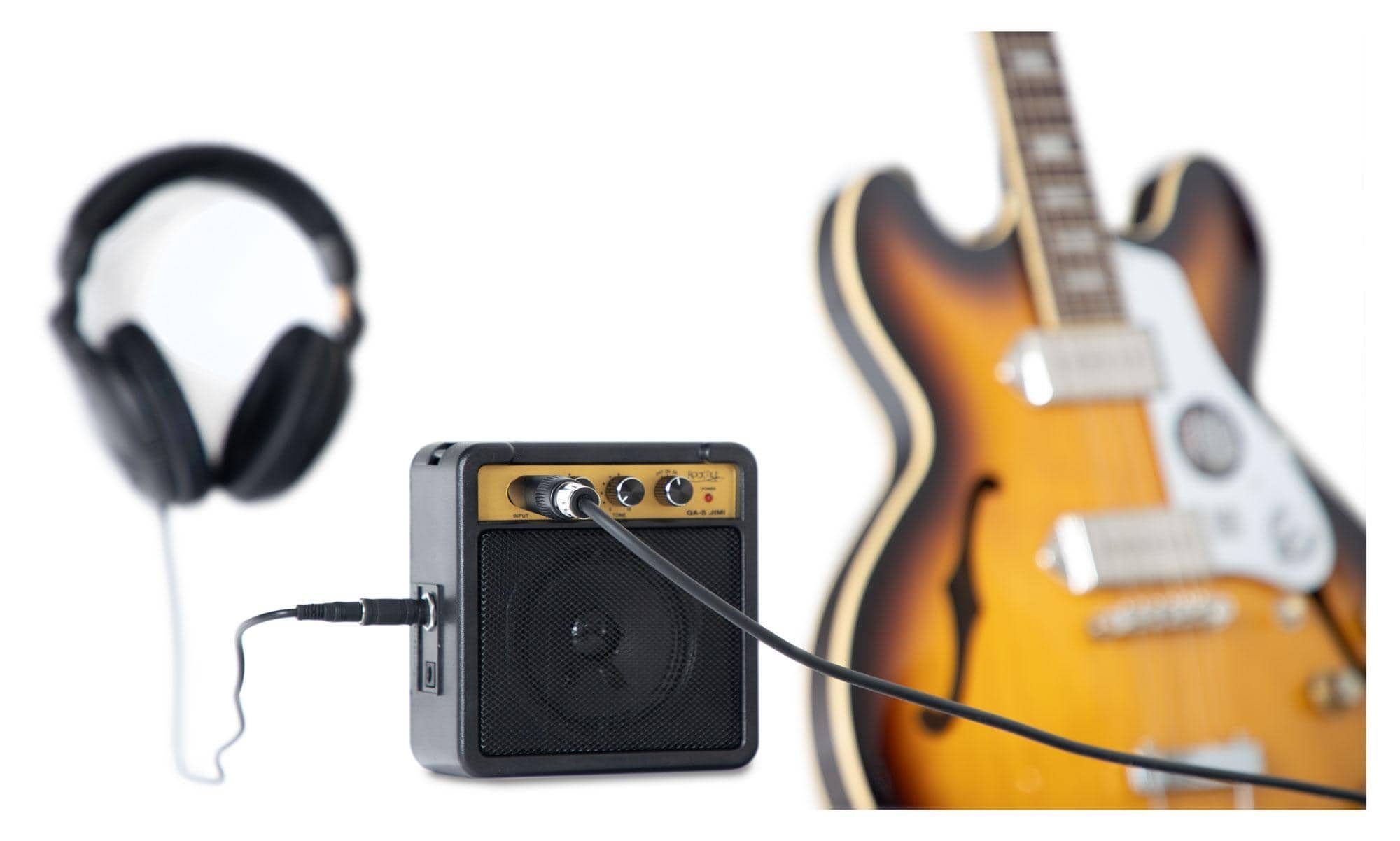 Rocktile GA-5 Jimi Mini-Gitarrenverstärker Verstärker (Anzahl Kanäle: 1, 5 W, Betrieb mit Batterie oder Netzteil möglich)