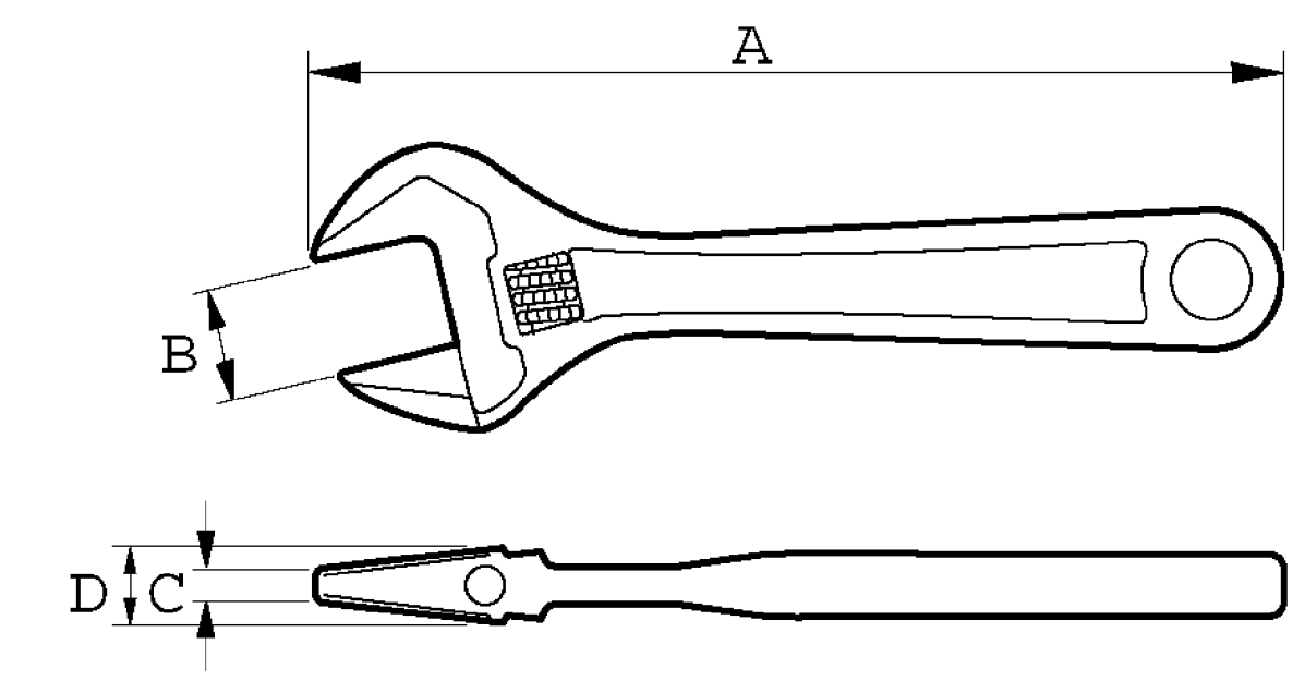 Bahco 8070 justerbar nøgle 20
