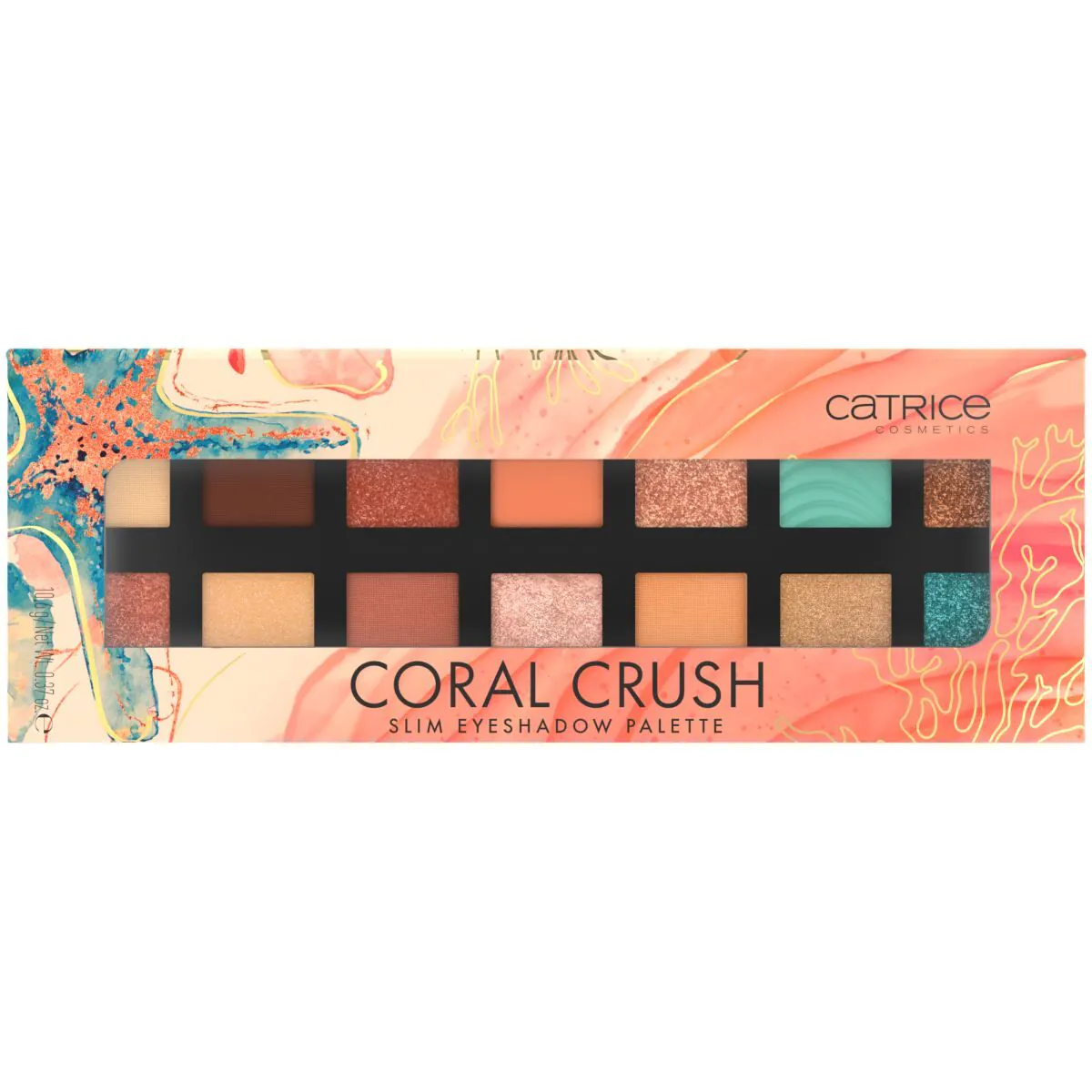 „Catrice Coral Crush Slim“ akių šešėlių paletė 030, 10,6 g