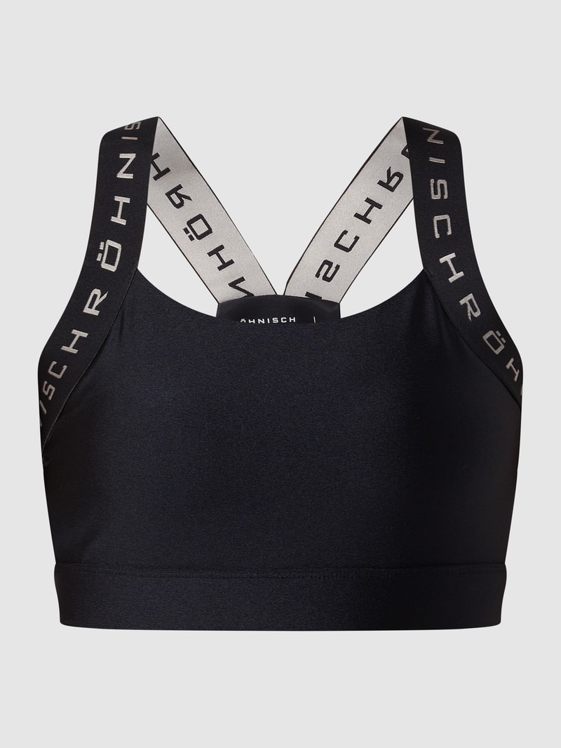 Bustier mit Logo in schwarz