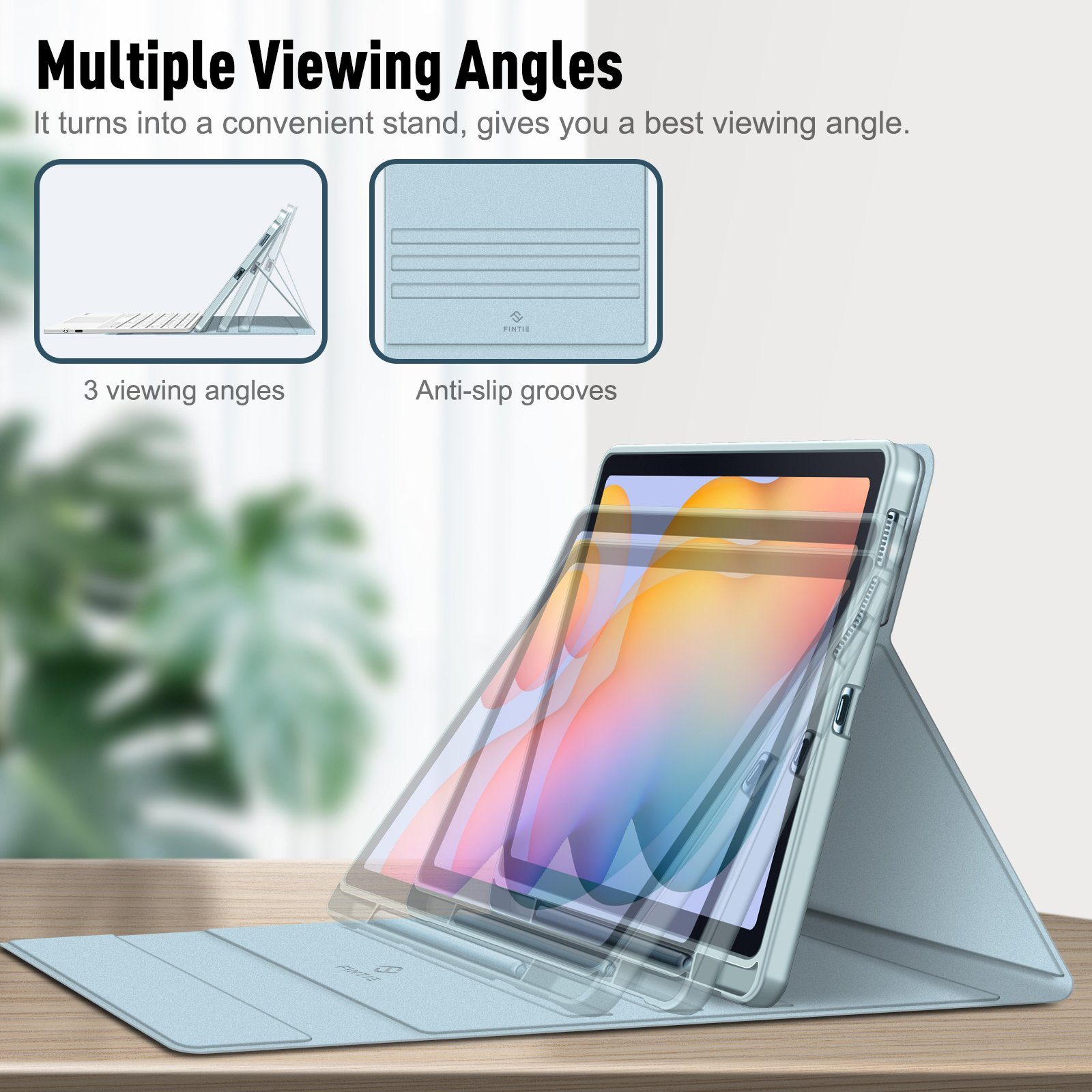 Fintie Tablet-Hülle Tastatur Hülle für Samsung Galaxy Tab S6 Lite 10.4 SM-P610/ P613/P615/P619 2022/2020 - Deutscher Tastatur mit Touchpad Magnetisch Abnehmbarer Keyboard