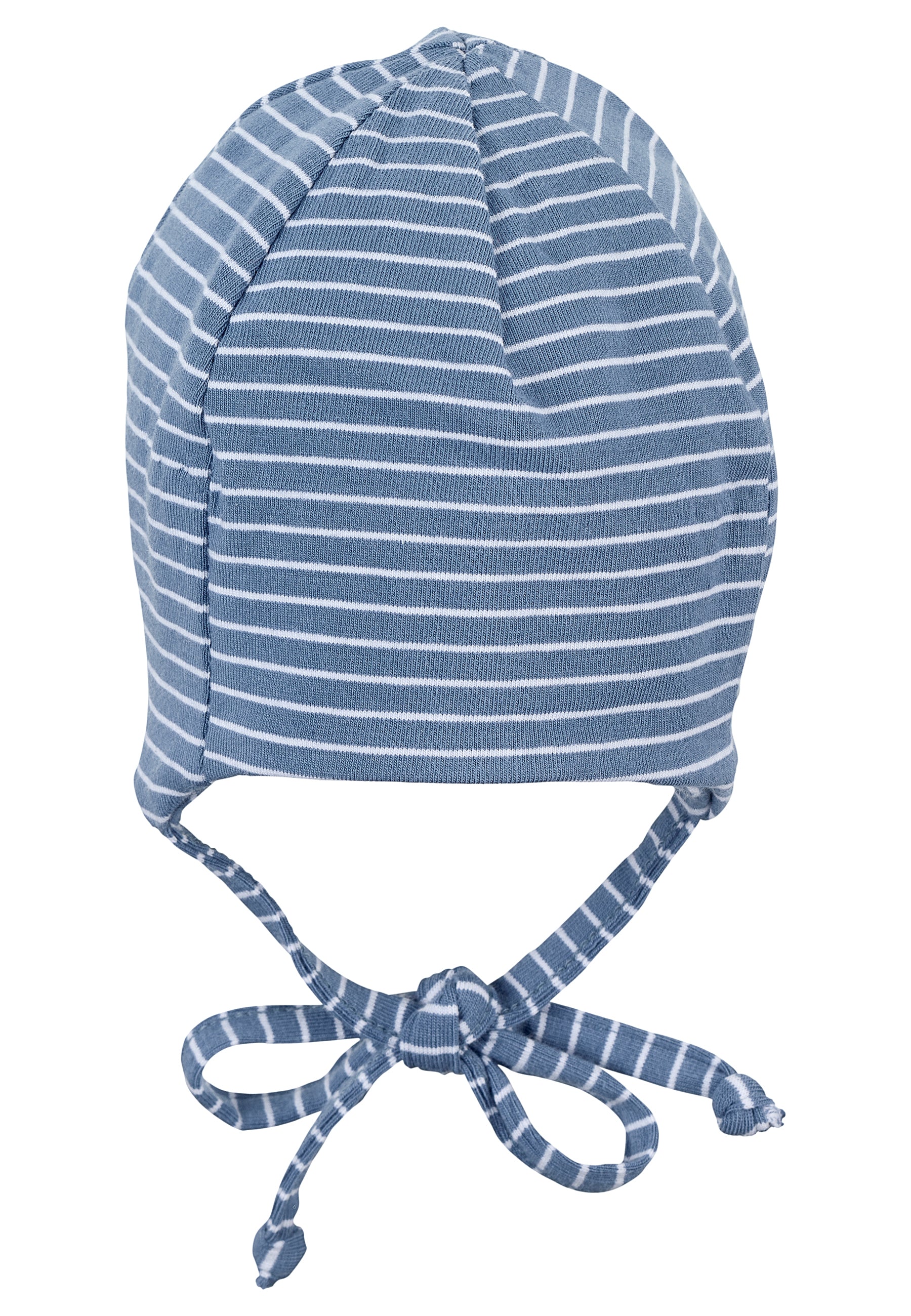 OCS Beanie in Samtblau und Rosa aus Ringeljersey