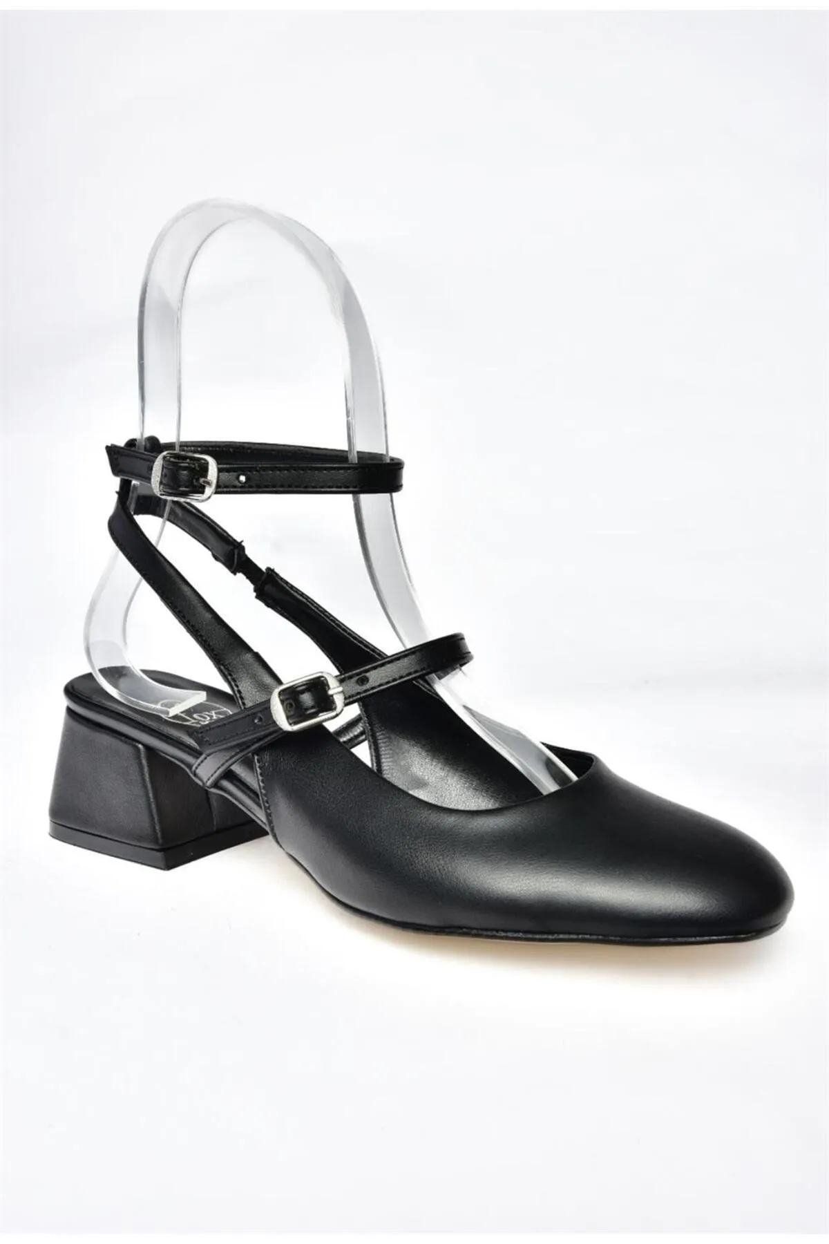 Fox Shoes  P654137009 Schwarze Mary Jane Damenschuhe mit niedrigem Absatz Maryjane