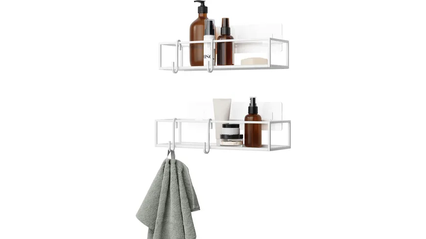 umbra Duschablage Cubiko 2er Set Weiss