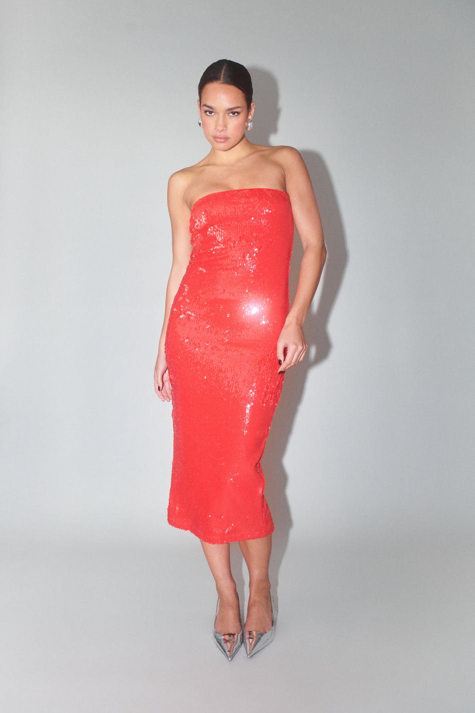 Sequin midi tube dress