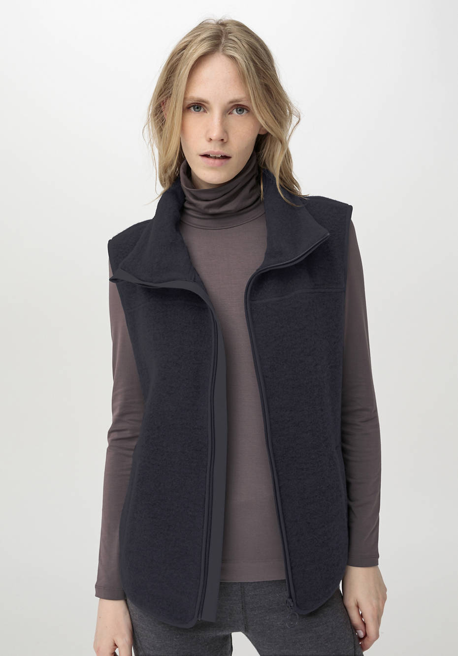 Wollfleece Weste aus reiner Bio-Merinowolle