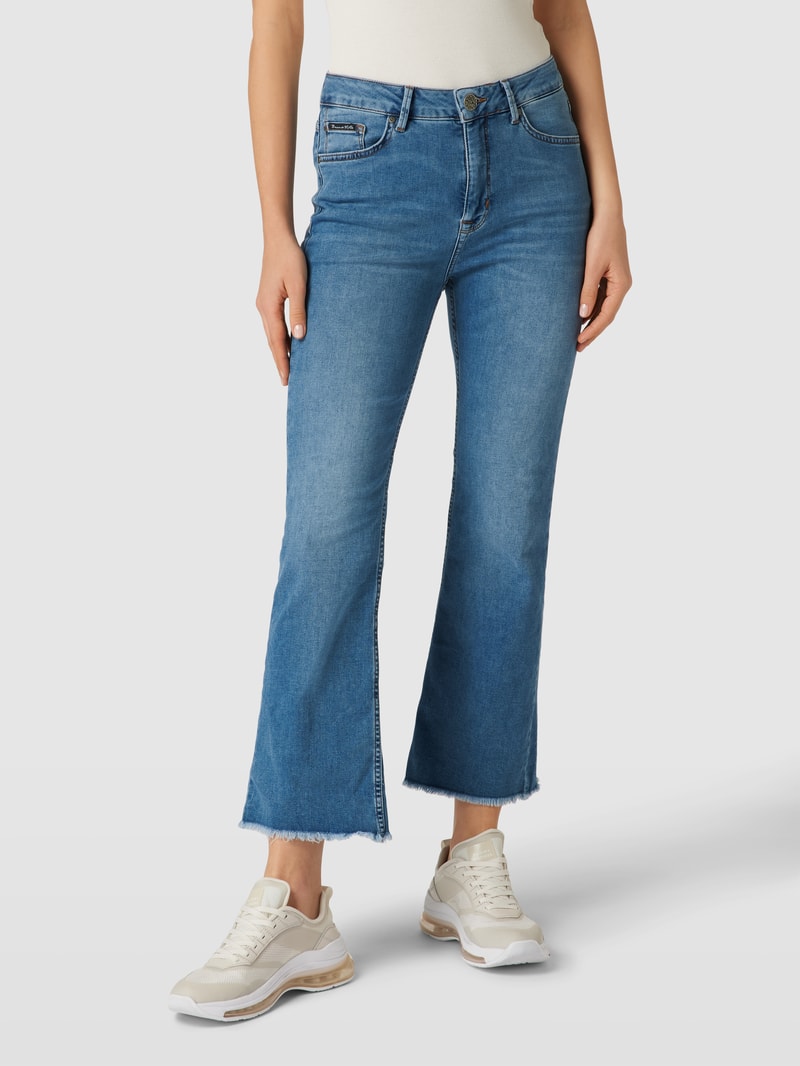 Jeans mit Label-Details in blau