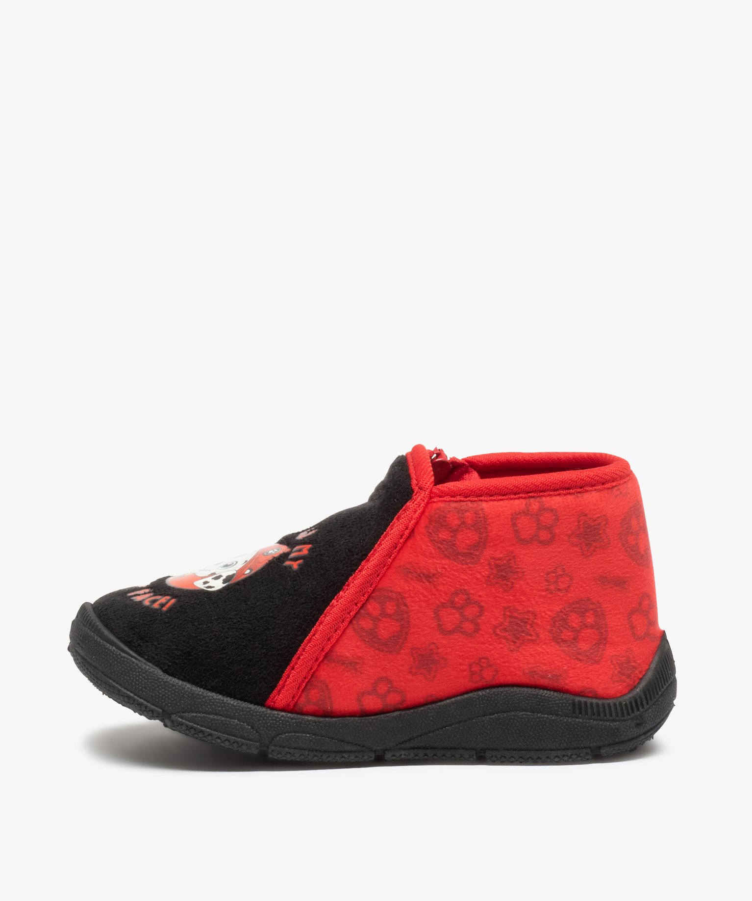 Chaussons Garçon bottillons zippés en velours – Pat’ P... rouge | GEMO