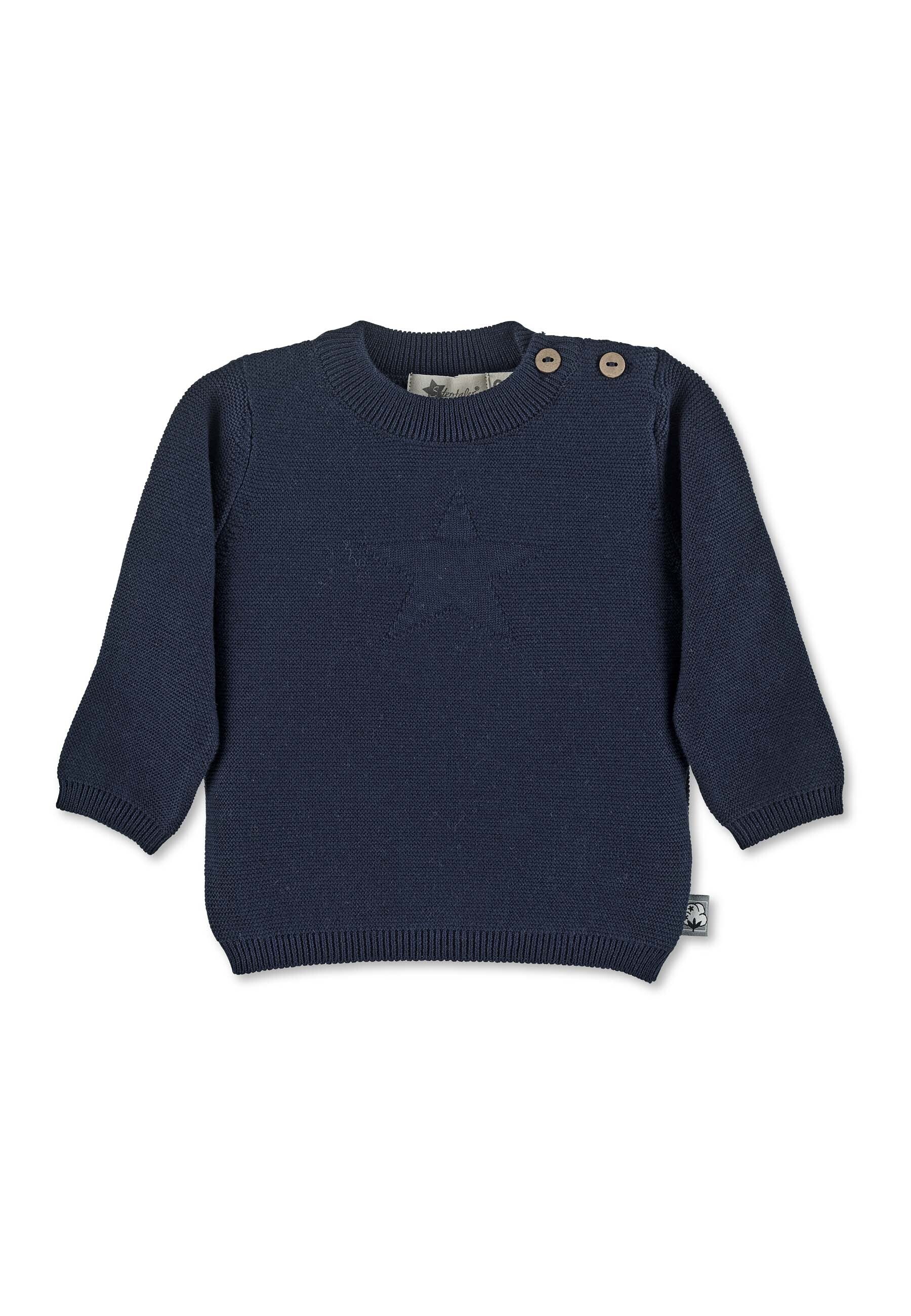GOTS Strick-Pullover mit eingestricktem Stern