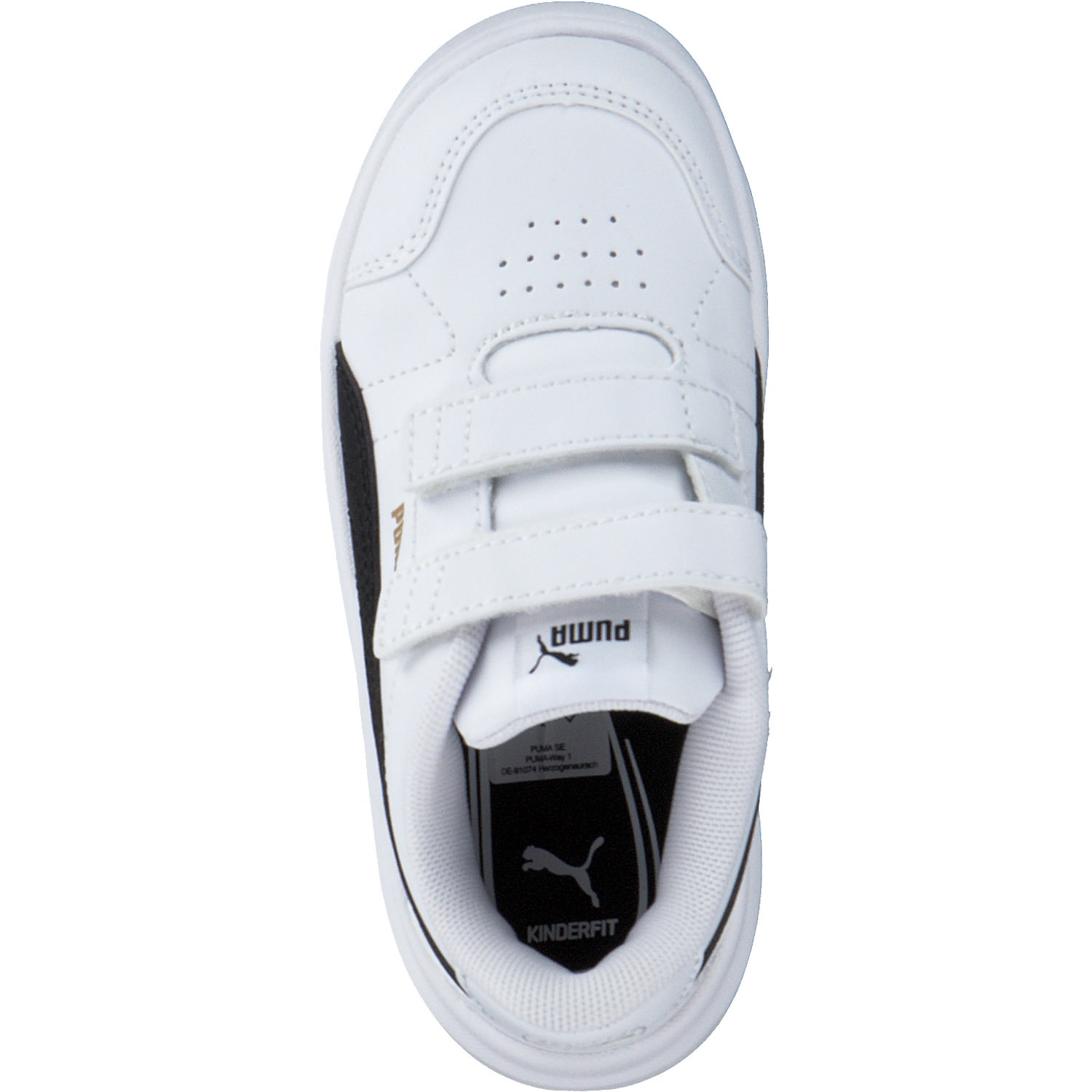 Puma Evolve Court V Inf 389146, Sneakers Low, Kinder, puma white/puma black/puma gol