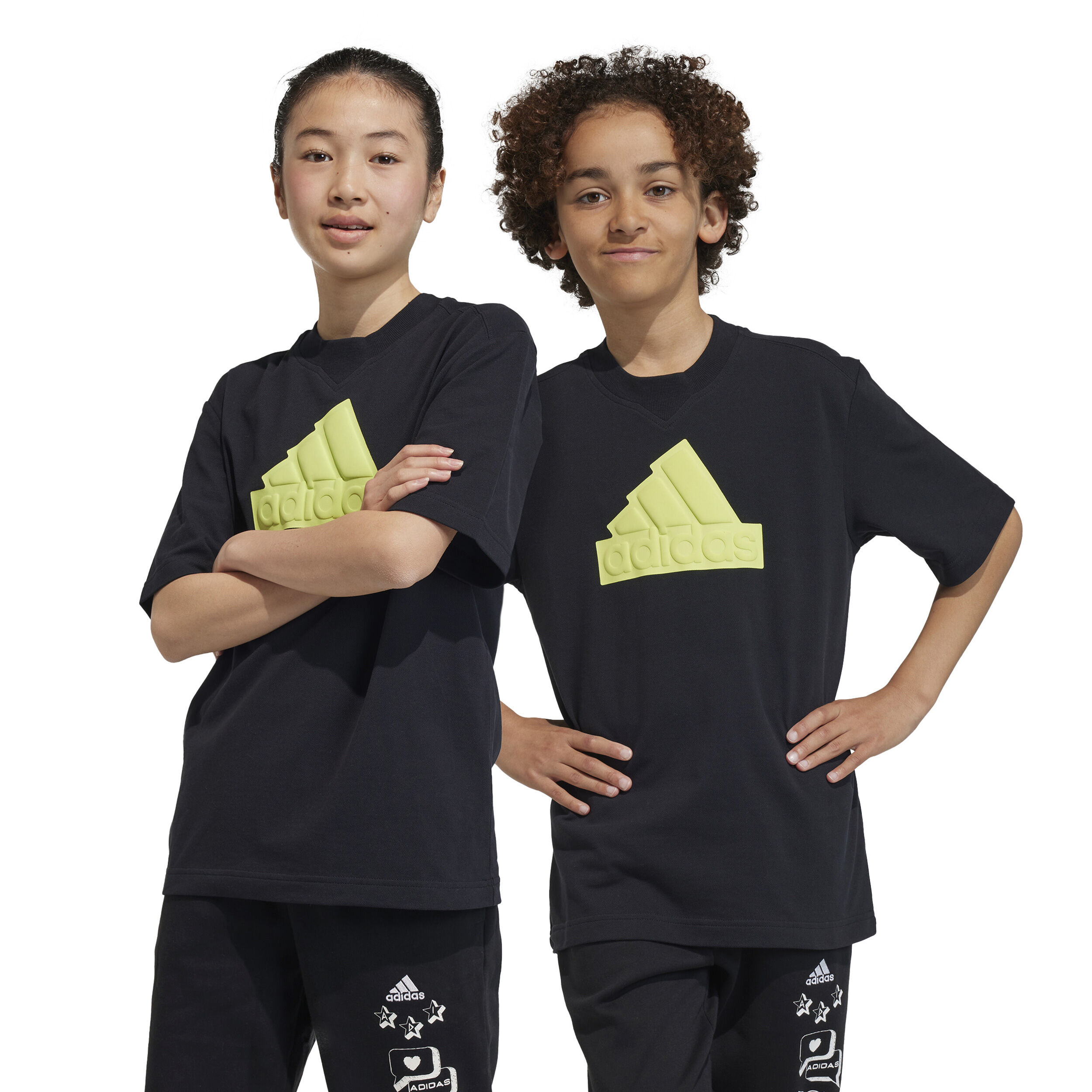 Future Icon Logo T-Shirt Jungen - Schwarz, Limette
