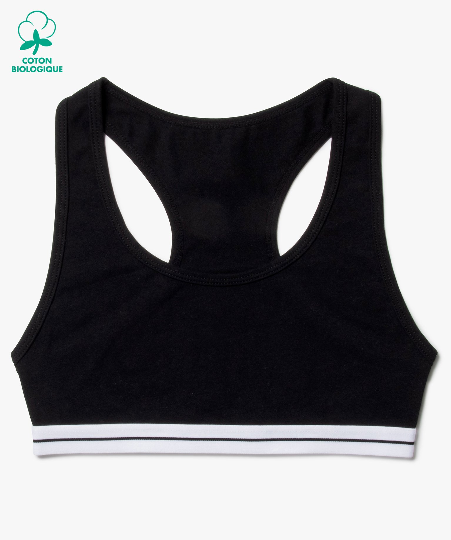 Brassière fille avec dos nageur noir | GEMO